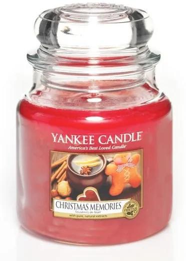 Yankee Candle červené vonná sviečka Christmas Memories Classic stredná