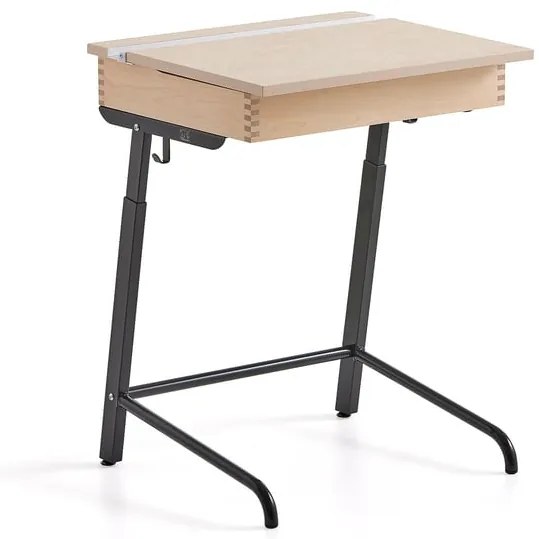 Školská lavica AXIOM, antracit/béžová