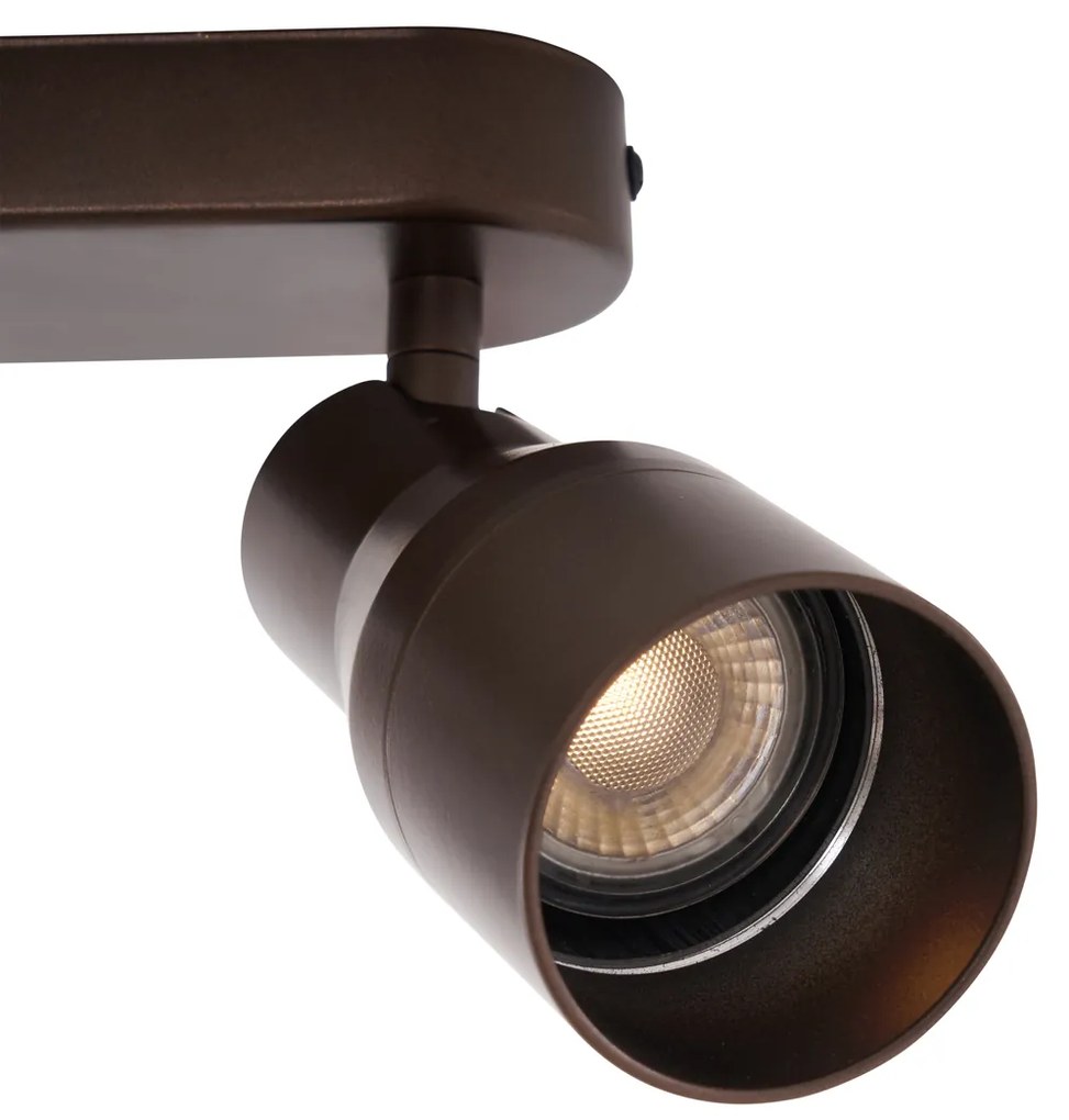 Zaoblené stropné bodové svetlo tmavá bronz GU10 50 mm 3-svetlo - Stanley