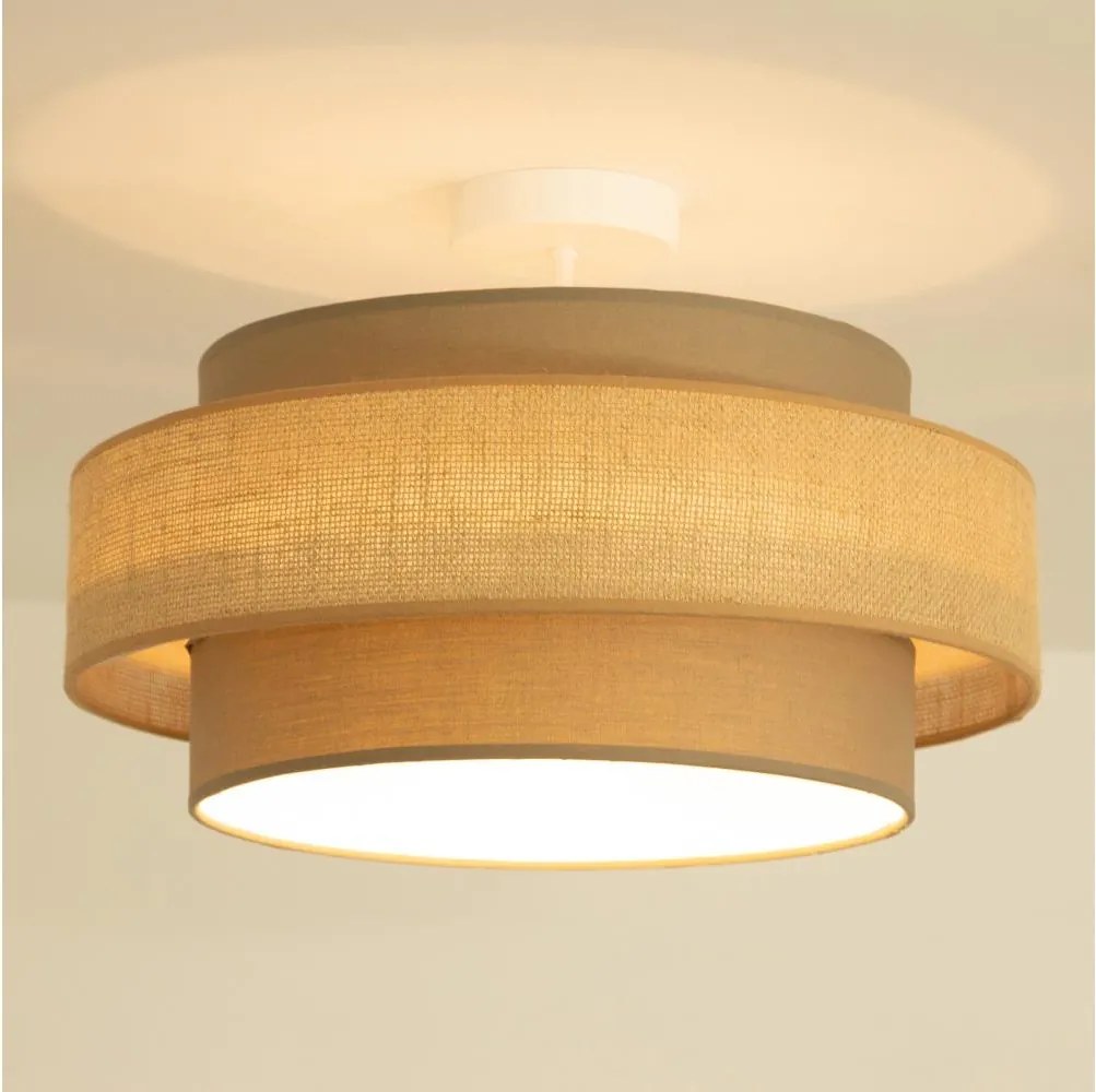 Brilagi - Prisadené svietidlo RESNA 1xE27/60W/230V priemer 40 cm hnedá/béžová
