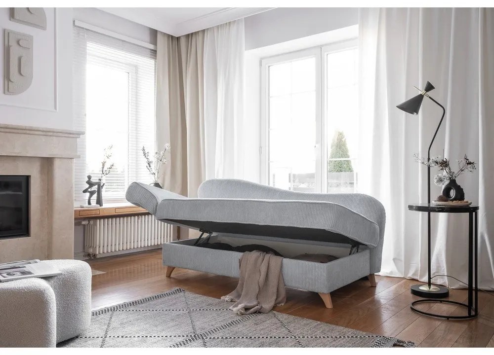 Svetlosivá menčestrová leňoška (ľavý roh) Chic Charlotte – Miuform