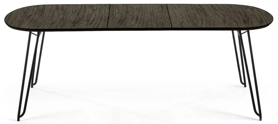 Rozkladací jedálenský stôl s doskou v dekore jaseňového dreva 90x140 cm Norfort – Kave Home