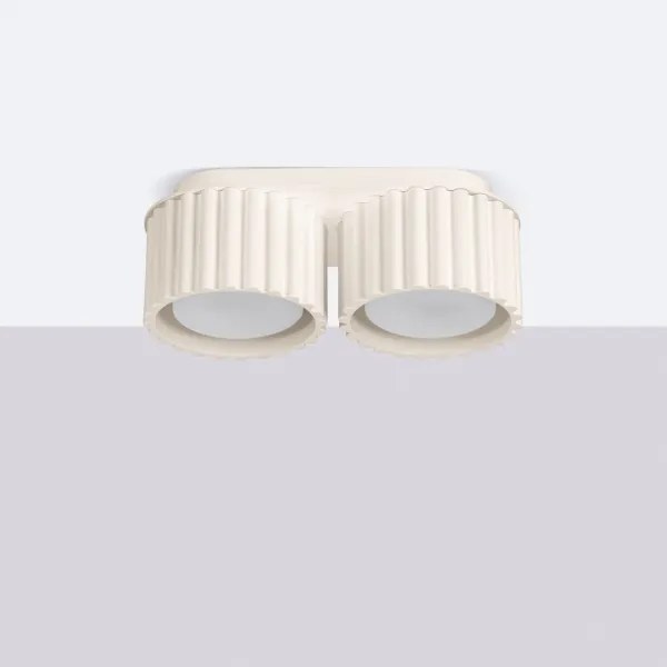 Sollux SL.1793 - Bodové svietidlo AURA 2xGX53/10W/230V krémové