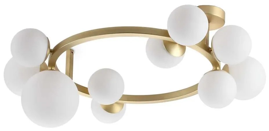 Ideal Lux - LED Prisadený luster PERLAGE 10xG9/3W/230V pr. 70 cm zlatá/biela