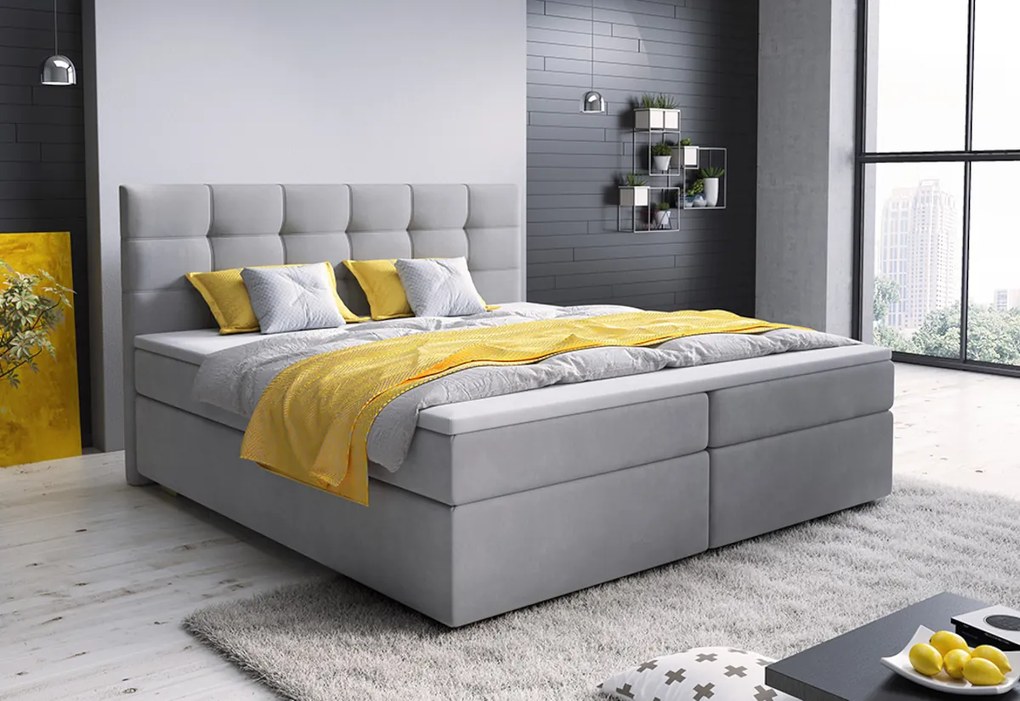 Čalúnená posteľ boxspring GLOSE, 180x200, cosmic 160 + topper