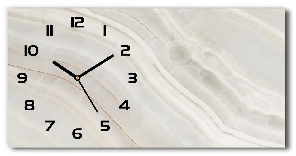 Vodorovné Sklenené hodiny na stenu Mramorová doska pl_zsp_60x30_f_103232297