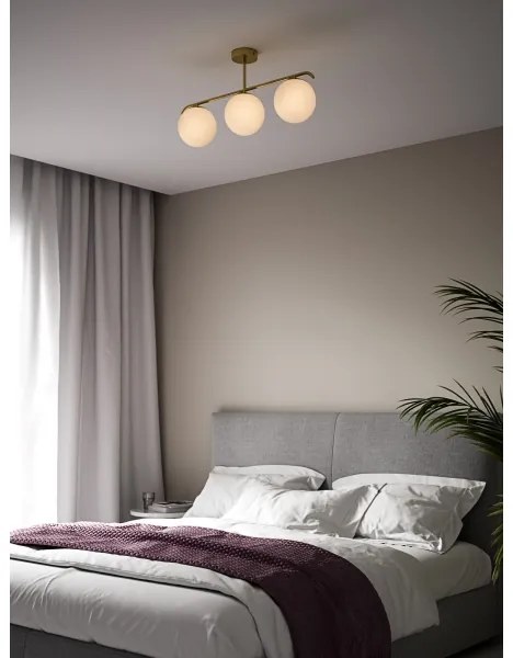 Nordlux - Luster na tyči GRANT 3xE14/25W/230V zlatá