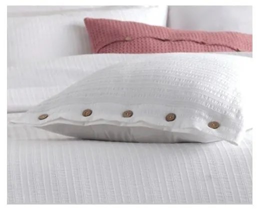 Biele obliečky na jednolôžko z bavlny Renforcé 140x200 cm Como Striped – Mila Home Luxury