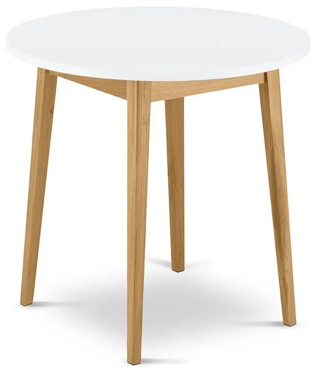 Konsimo Sp. z o.o. Sp. k. Jedálenský stôl FRISK 75x80 cm biela/prírodný dub KO0014