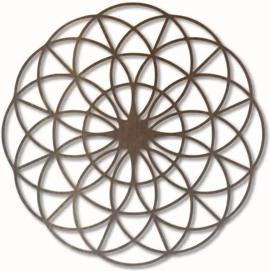 Čarovná drevená mandala na stenu - Kruhy I priemer FI 50, 60, 70, 80, 90, cm: Preglejka - Biela farba Rozmer 50 cm 3963-49697 PR0339