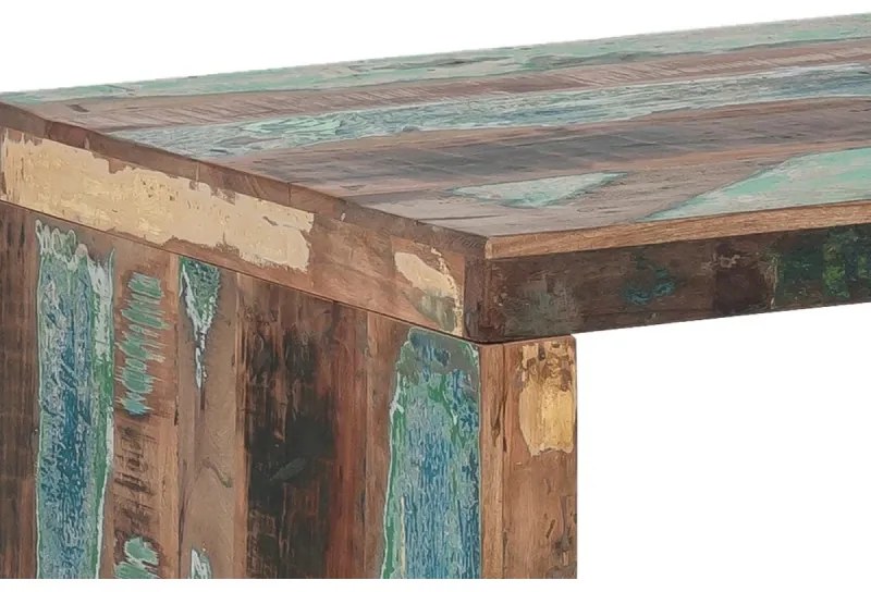 furniture-nabytek.cz - Masívny písací stôl Hankey z recyklovaného dreva, lakovaný, viacfarebný – 160×70×75 cm