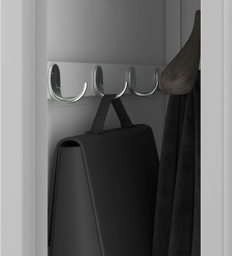 Šatníková skrinka s 2 priehradkami sivá, 400x1800x500 mm: KACPER 1 Plus