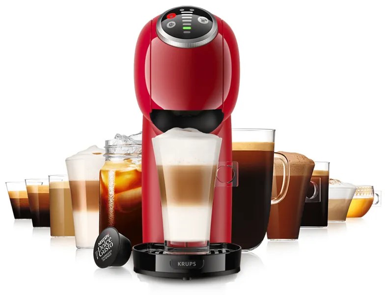 Kapsulový kávovar Krups Nescafé Dolce Gusto Genio S Plus KP340510 červený