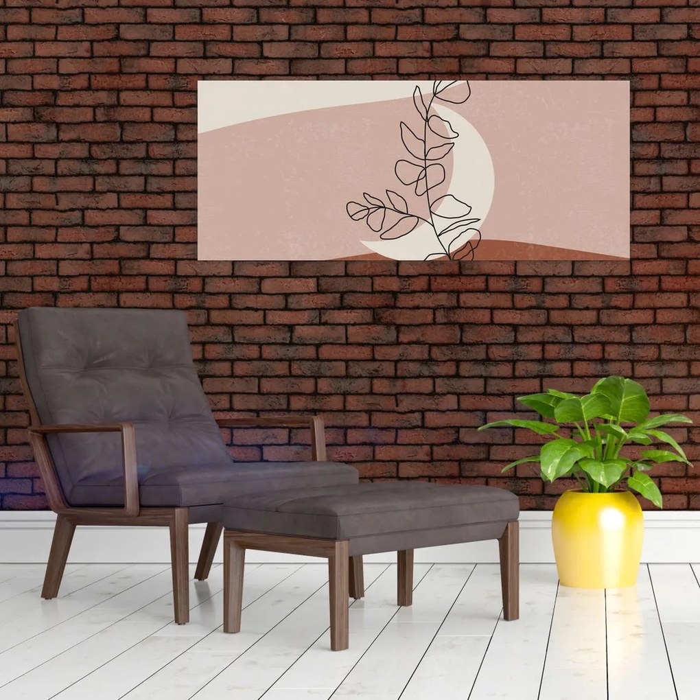 Obraz - Boho listy N⁰2 (120x50 cm)