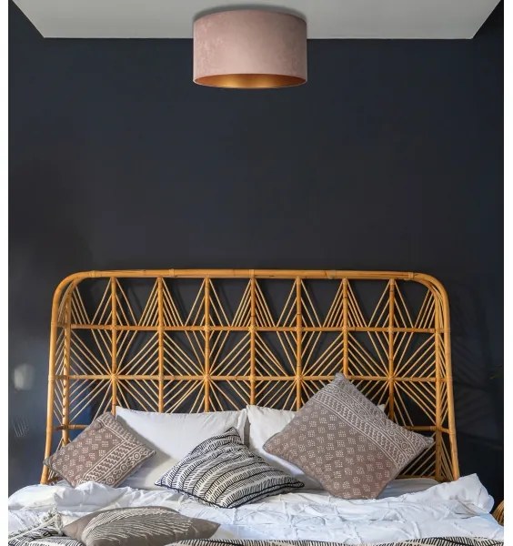 Duolla - Stropné svietidlo ROLLER 1xE27/15W/230V pr. 40 cm béžová/zlatá