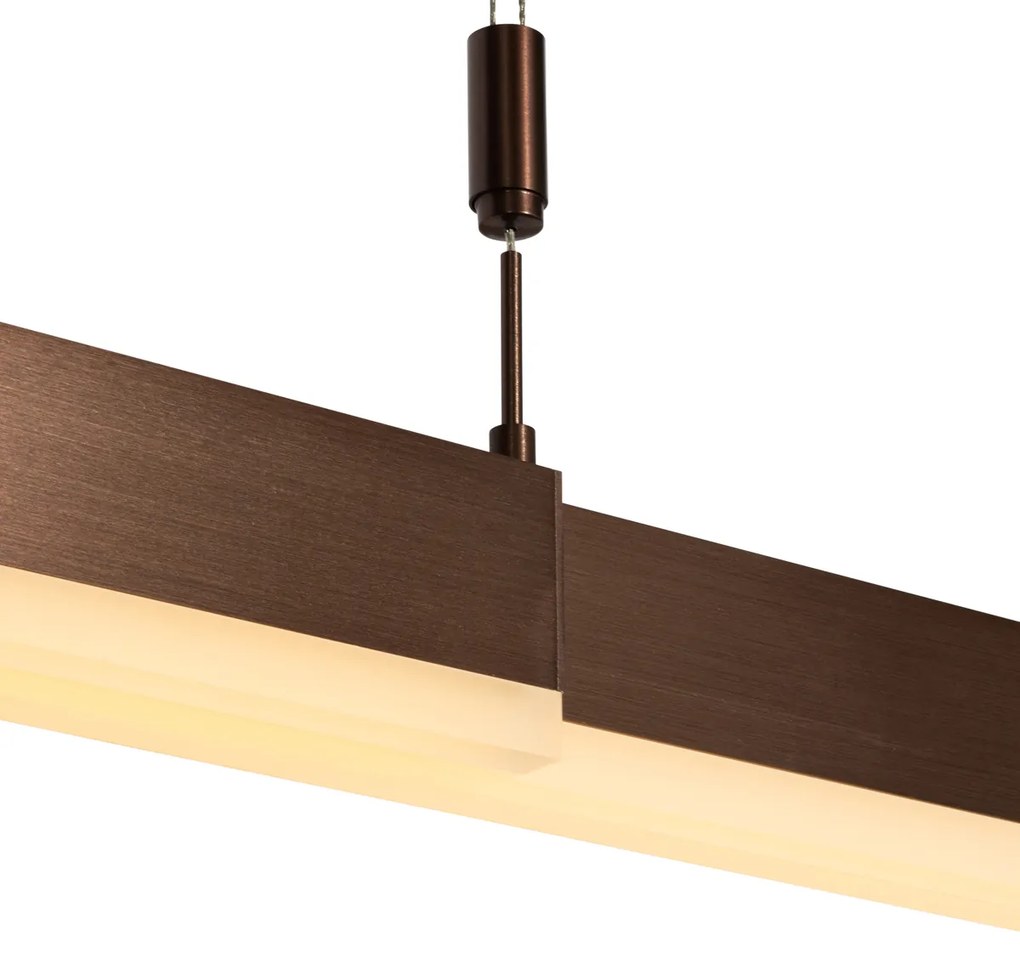 Moderná nastaviteľná závesná lampa tmavobronzová vrátane stmievateľnej LED - Lamba
