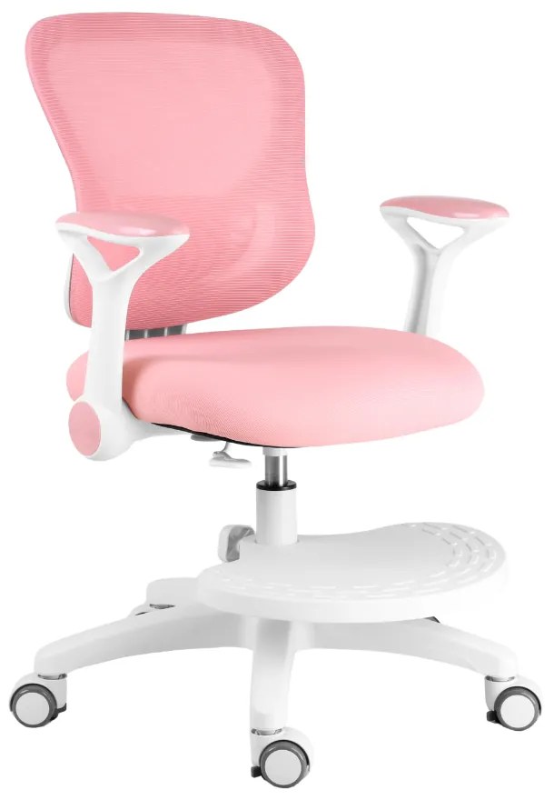 Detská rastúca stolička Neoseat JUNI 007 — látka, prateľný poťah, ružová