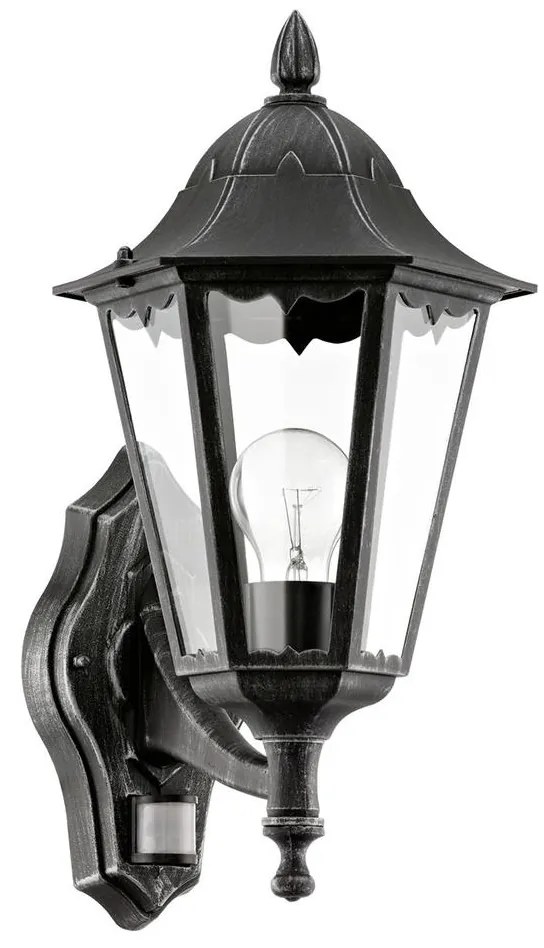 Eglo 93458 - Vonkajšie nástenné svietidlo s čidlom navedie 1xE27/60W/230V