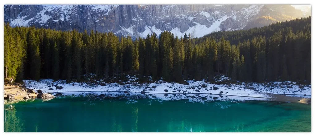 Obraz - Jazero Karersee (120x50 cm)