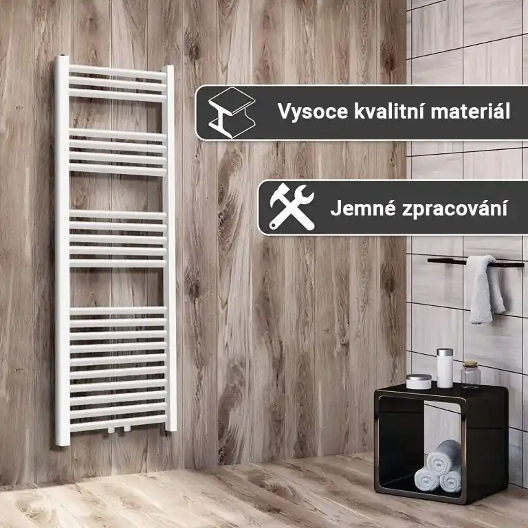 AQUAMARIN vertikálny kúpeľňový radiátor 140 x 60 cm, biely | BIANO