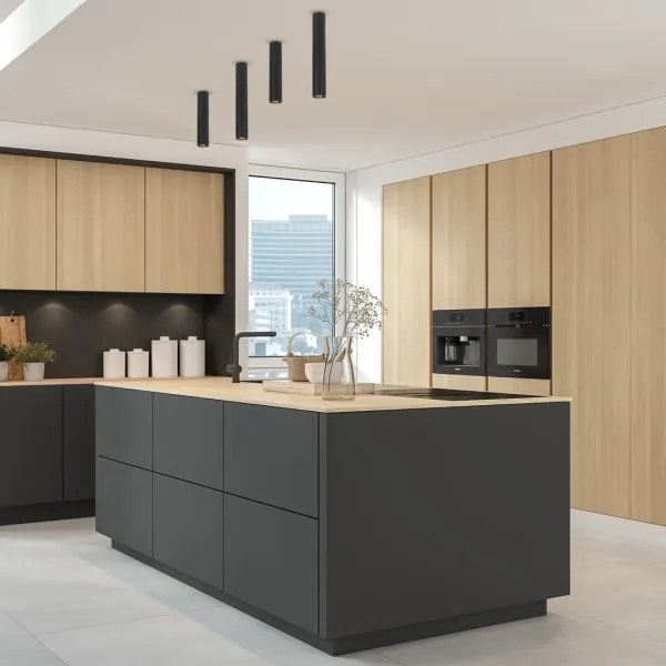 Bodové svietidlo GENESIS 1xGU10/8W/230V 40 cm čierna