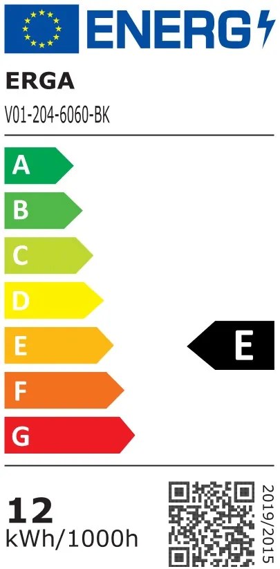 Erga Charlotte, okrúhle LED zrkadlo 60cm, čierny kovový rám, 1380 lm, 6500K, predné bočné osvetlenie, ERG-V01-204-6060-BK