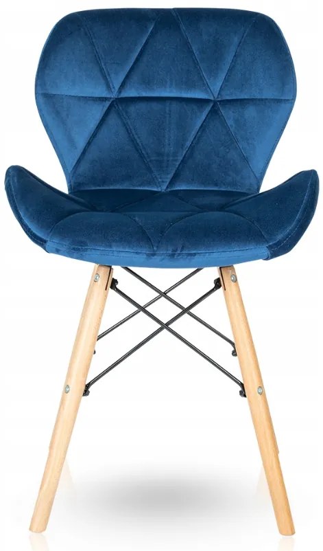 TRENDIE Jedálenská stolička SKY modrá - škandinávsky štýl