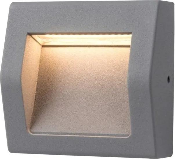 Exteriérové nástenné svietidlo WALL 40 3W GRAY NW