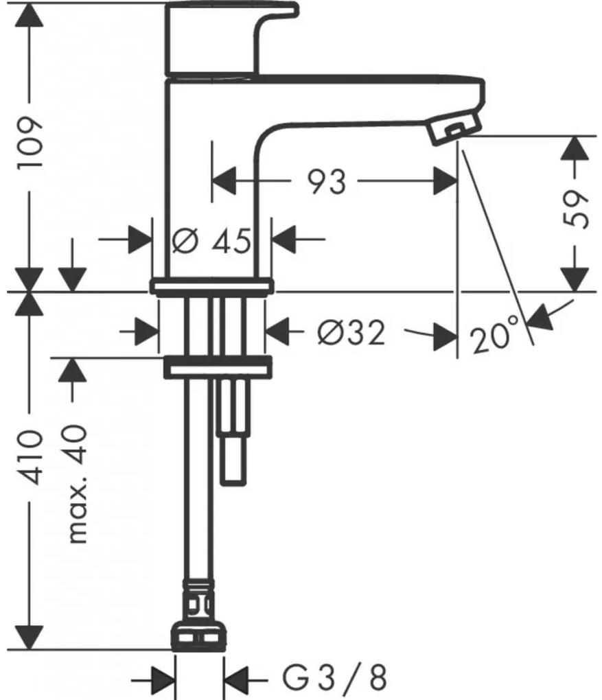 Hansgrohe Vernis Blend - Stojánkový ventil 70 pre studenú vodu bez odtokovej súpravy, chróm 71583000