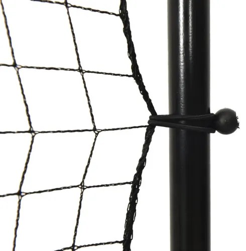 vidaXL Futbalová odrazová sieť čierna 366x90x183 cm HDPE-