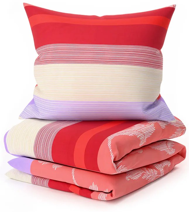 Obliečky z Renforcé bavlny IMARA červené Rozmer obliečky: 2 ks 80 x 80 cm | 200 x 220 cm