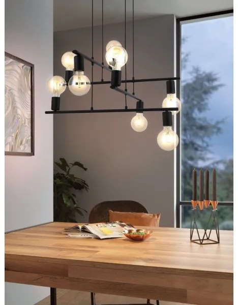 Eglo 98909 - Luster na lanku MEZZANA 8xE27/40W/230V