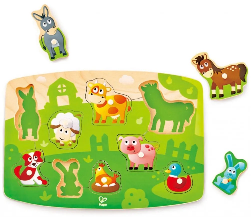 Vkladacie puzzle na doske – Farmári