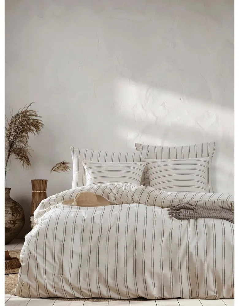 Béžovo-krémové obliečky na dvojlôžko 200x200 cm Hamilton – Mijolnir