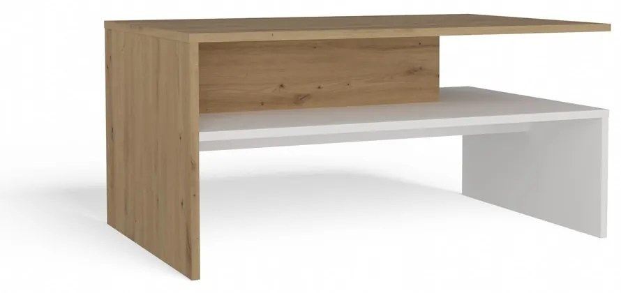 Konferenční stolek Boston 90 cm dub artisan/bílý