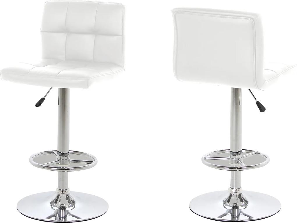 Dizajnová barová stolička Alban, biela