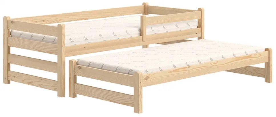Detská posteľ Alis DPV 001 s prístelkou - 80x180 cm - borovica