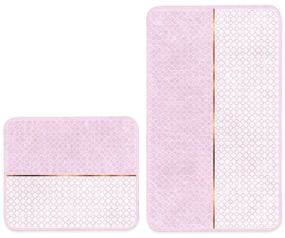 Ružové kúpeľňové predložky v súprave 2 ks 60x100 cm – Mila Home