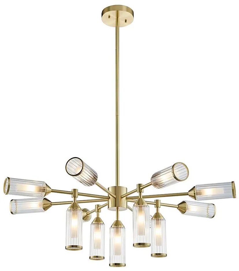 Endon 106256 - Luster na tyči TOUR 13xG9/3W/230V mosadz