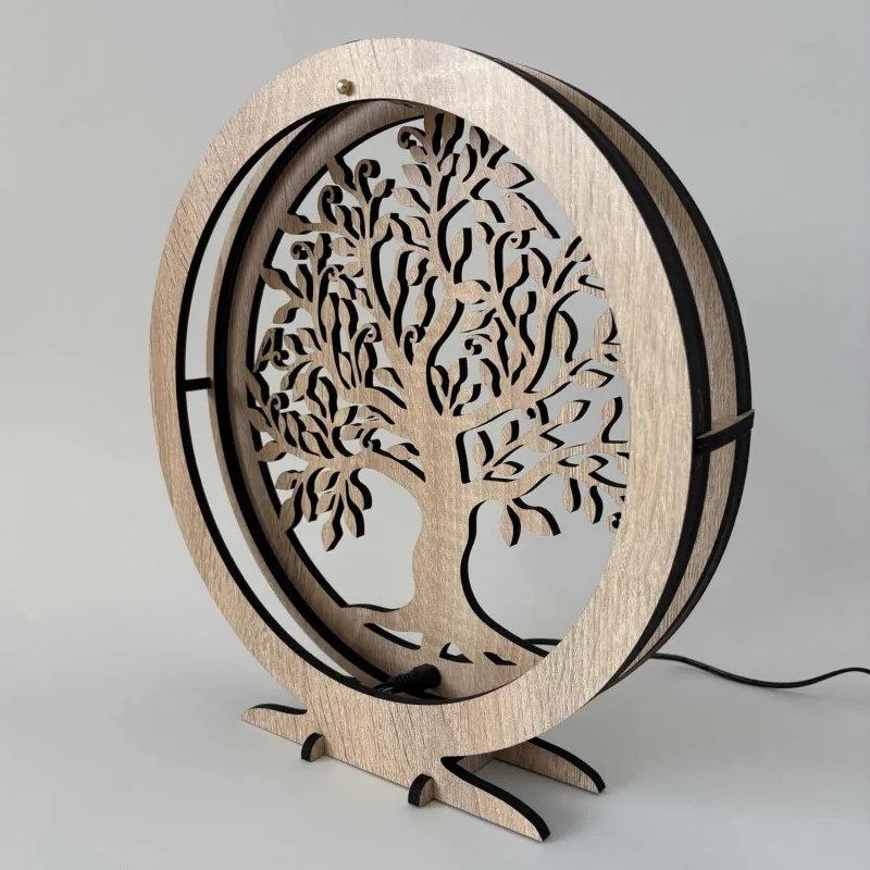 LED lampa Strom života – Luxusná drevená dekorácia | SENTOP LED0560