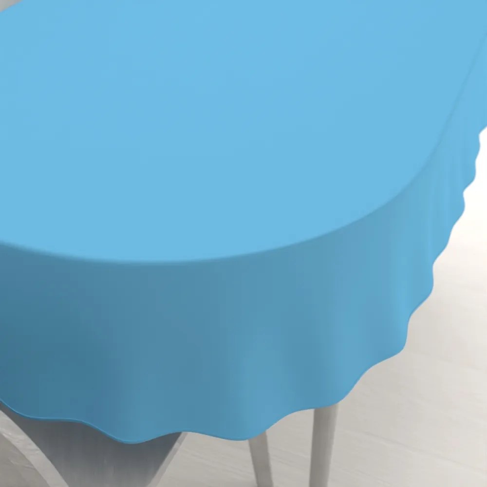 Biante Dekoračný oválny obrus Rongo RG-065 Svetlo modrý 120x140 cm