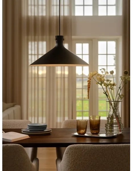Nordlux - Závesné svietidlo na lanku DORINA 1xE27/60W/230V čierne