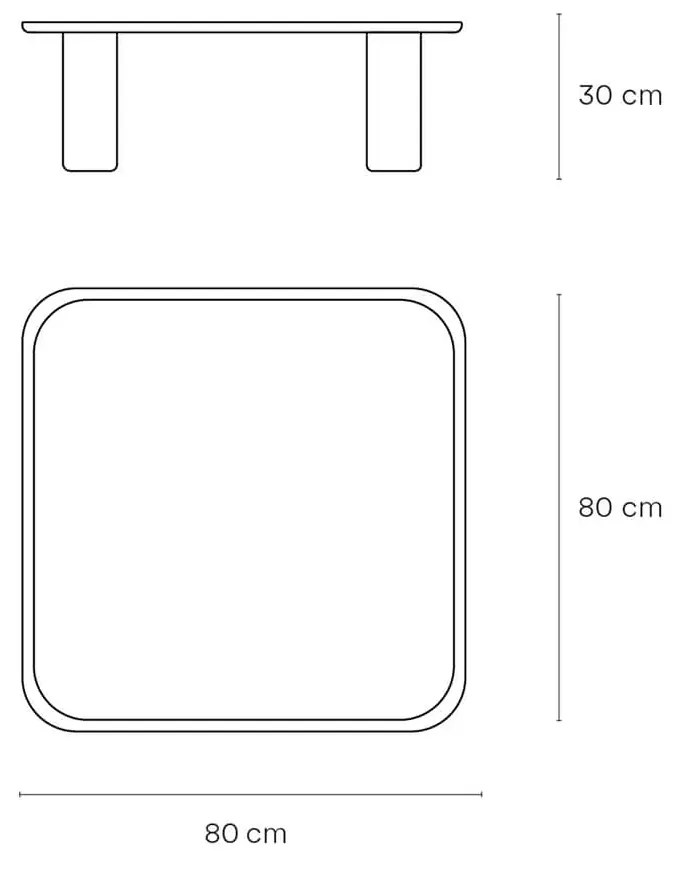 Set dvoch stolíkov noste 80 cm / 65 cm prírodný MUZZA