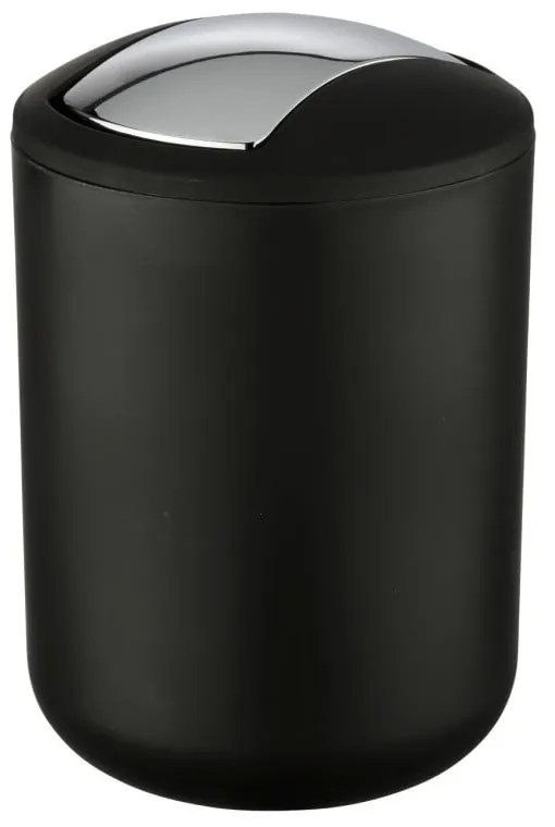 Čierny odpadkový kôš Wenko Brasil S, výška 21 cm