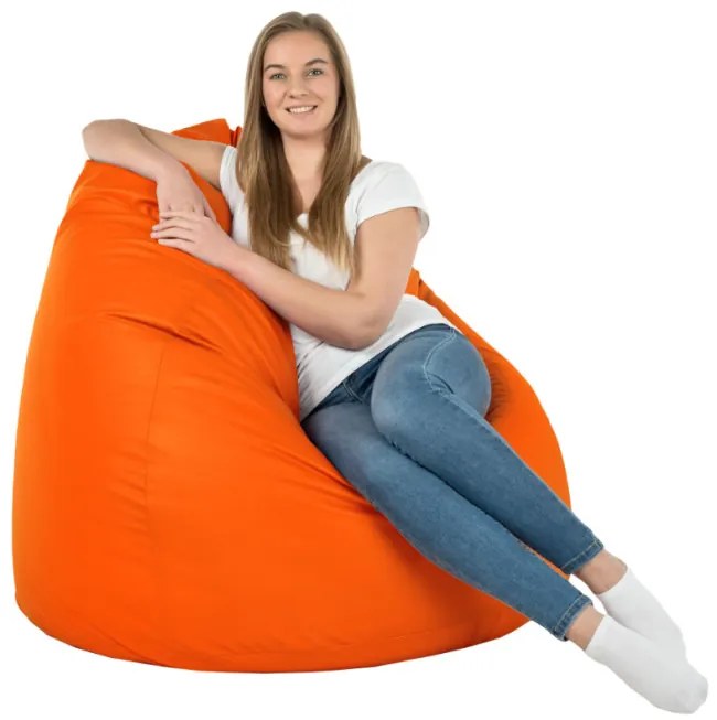 Sedací vak SAKO oranžový ekokoža