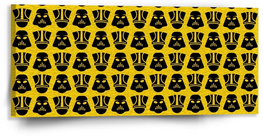 Sablio Obraz Star Wars Stormtrooperi Pattern na žltej - 110x50 cm