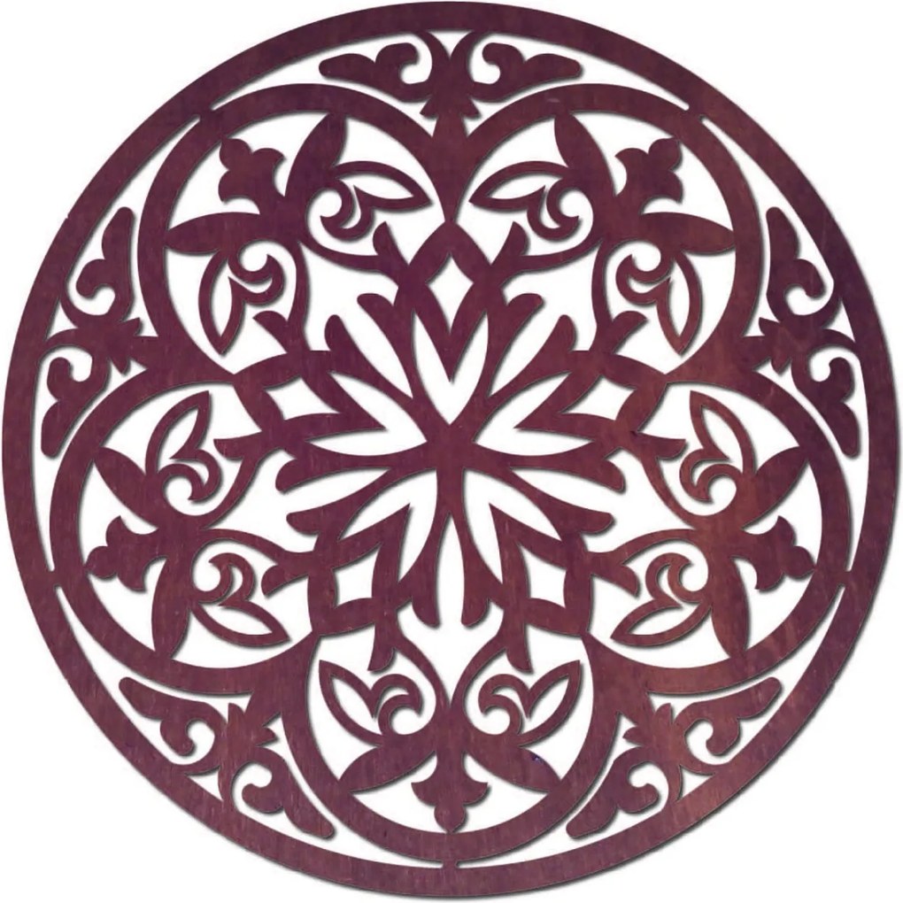 Magická drevená mandala - obraz na stenu: Preglejka - Silver farba Rozmer 40 cm 3941-48101 PR0320