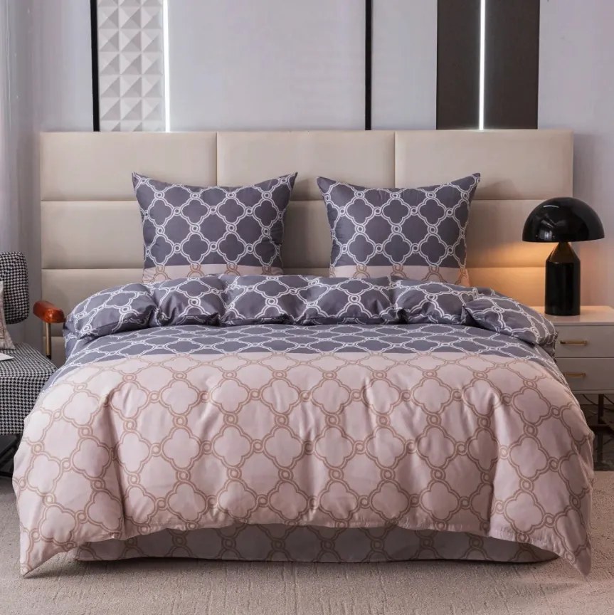 Obliečky z mikrovlákna MOROCCO sivo-béžové Rozmer obliečky: 70 x 80 cm | 140 x 200 cm