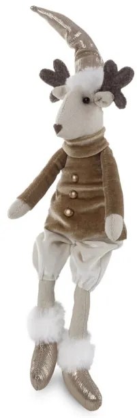 Vianočná dekorácia CHRISTMAS 230 krémová / šampanský (2ks)