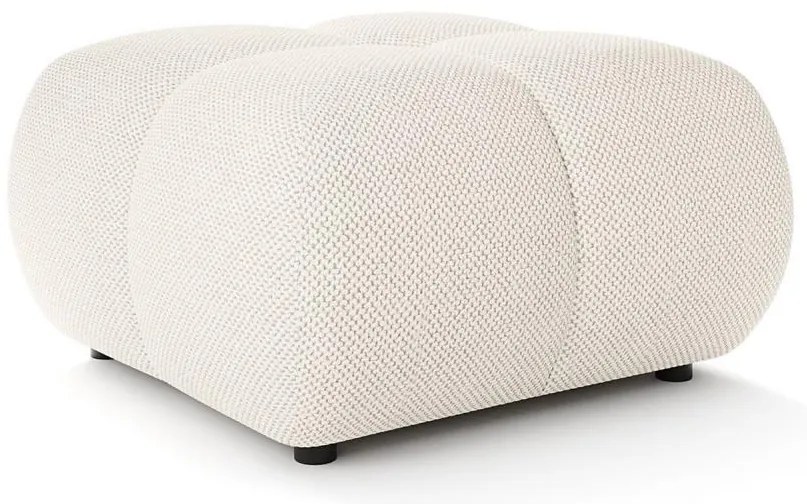 Čalúnený taburet ALMADA 72x72 cm krémový